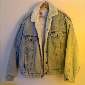 Vintage Levi's Cream Sherpa Lined Jacket
